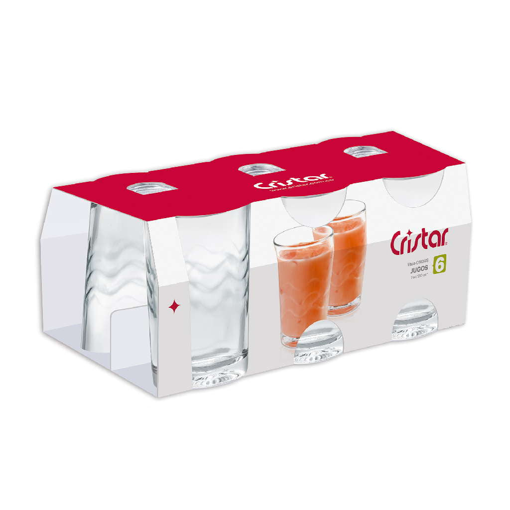 Vaso Ondas Canastilla x 6 Unidades
