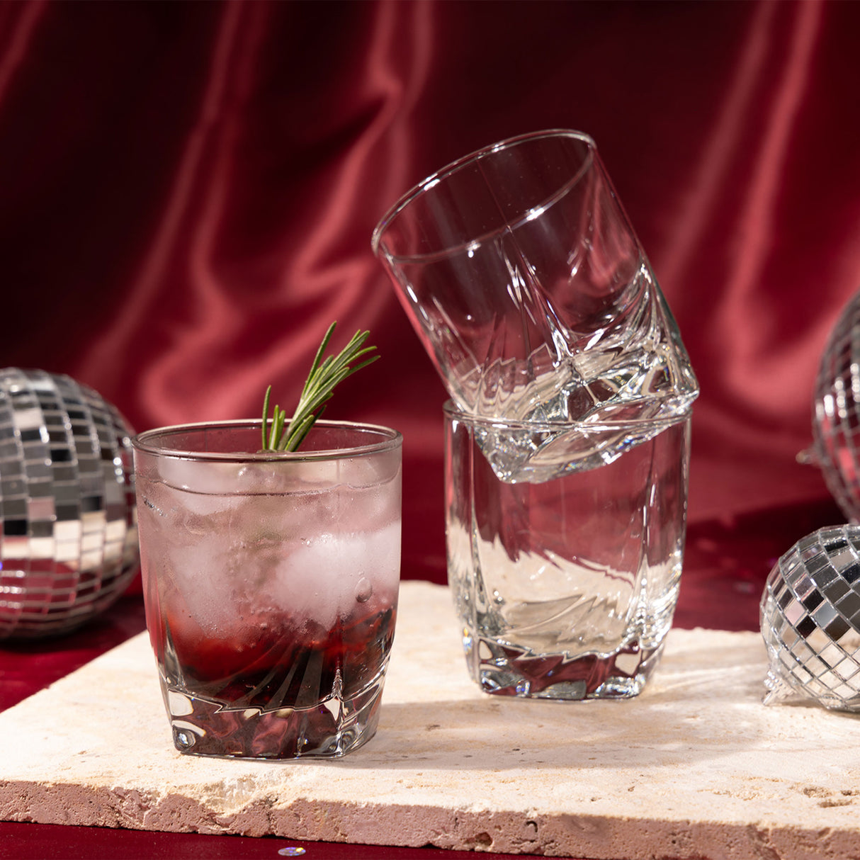 Vaso Strauss Aniversario Rocks Canastilla x 4 Unidades