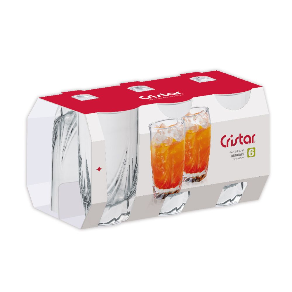 Vaso Strauss Canastilla x 6 Unidades