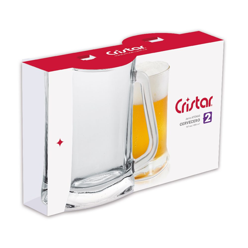 Jarro Cervecero Atenas Canastilla x 2 Unidades