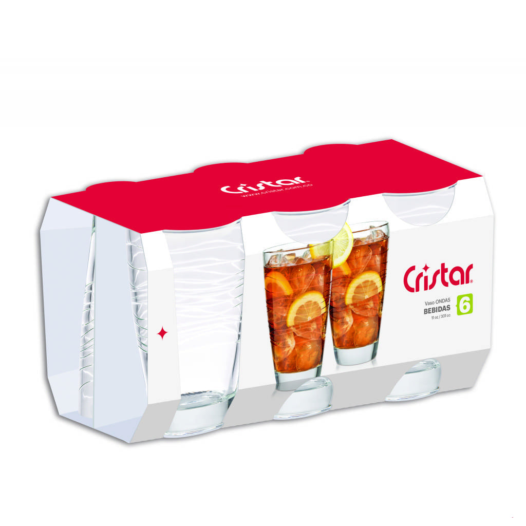 Vaso Curvas Canastilla x 6 Unidades