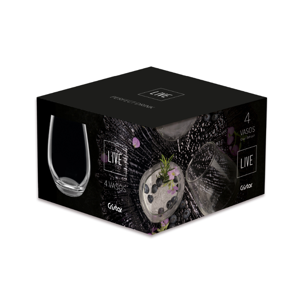 Set Live Vaso Sicilia Rocks x 4 Unidades