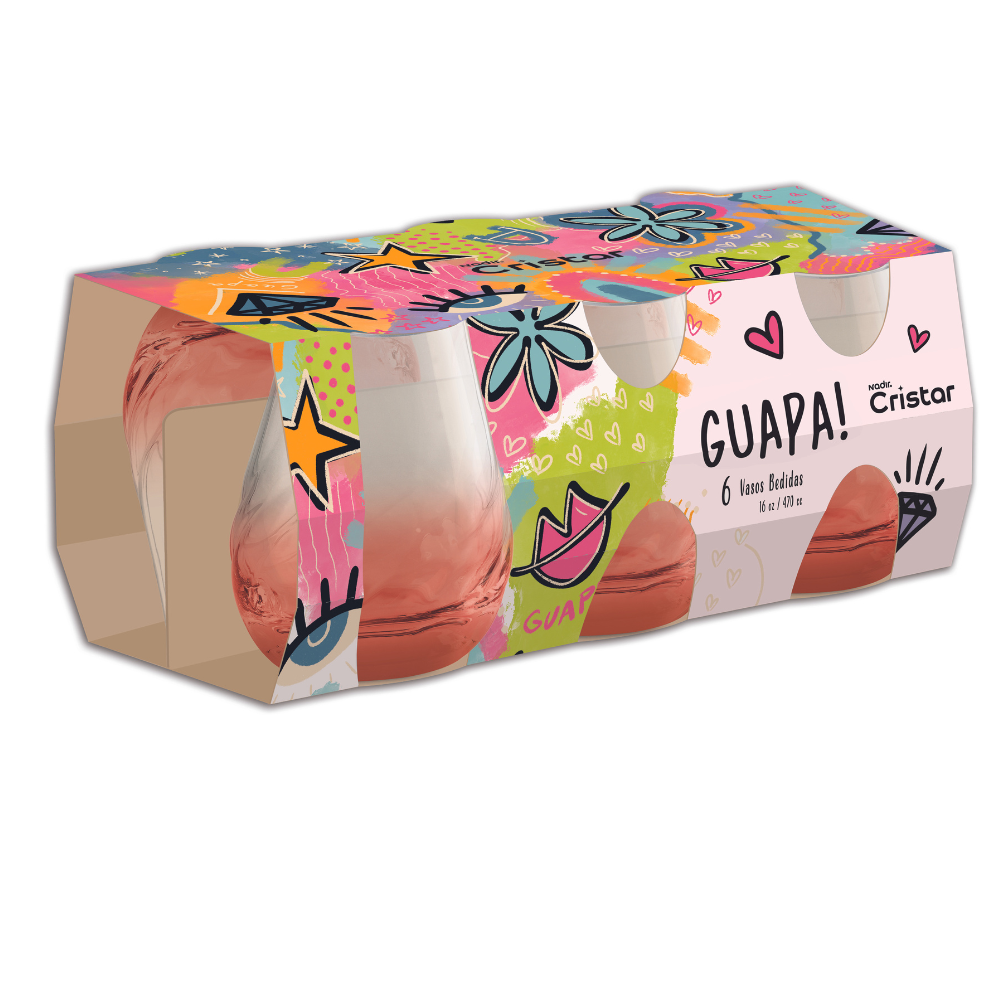 Vaso Fuego Canastilla x 6 Unidades