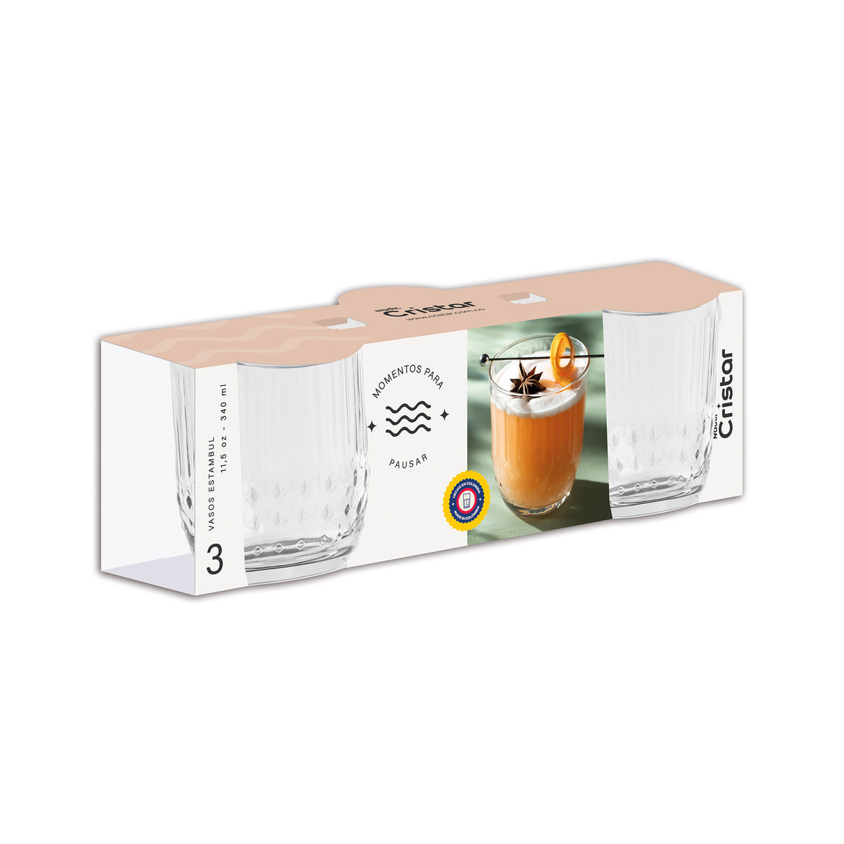 Vaso Estambul Rocks Caja x 36 Unidades