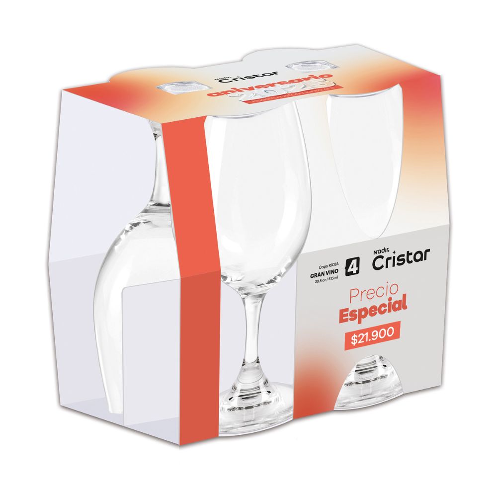 Copa Gran Vino Rioja Aniversario x 4 Unidades