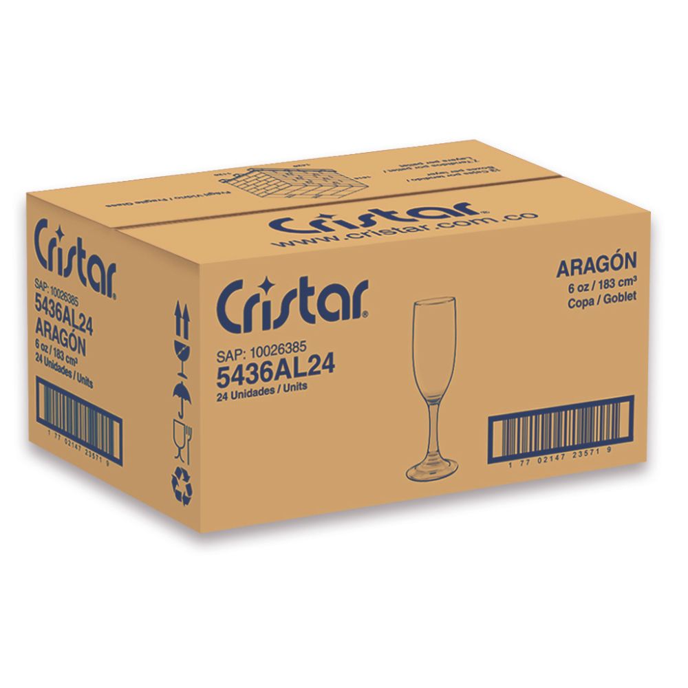 Copa Champaña Aragón Caja x 24 Unidades