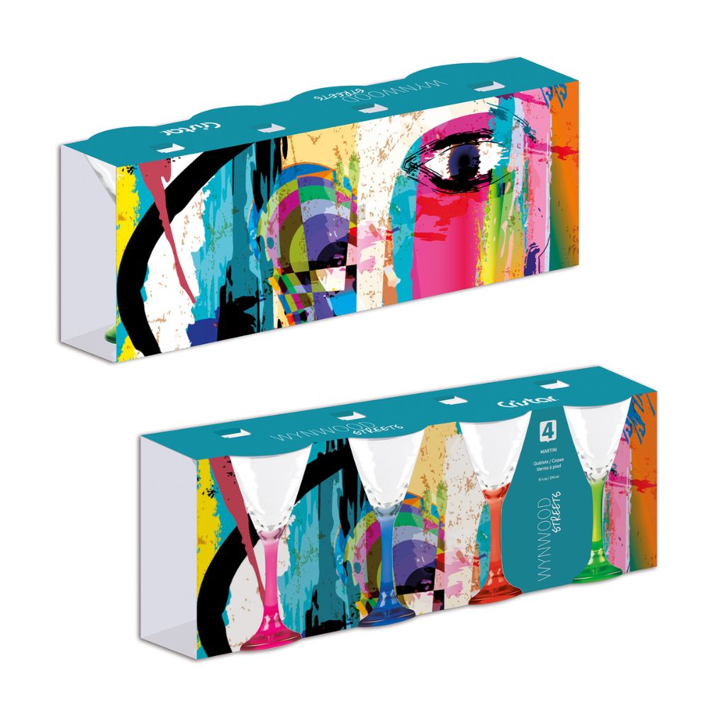 Copa Martini Color Neon x 4 Unidades