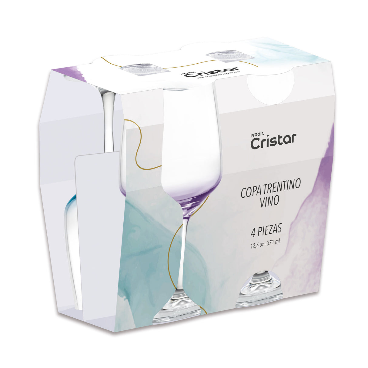 Copa Trentino Vino Canastilla x 4 Unidades