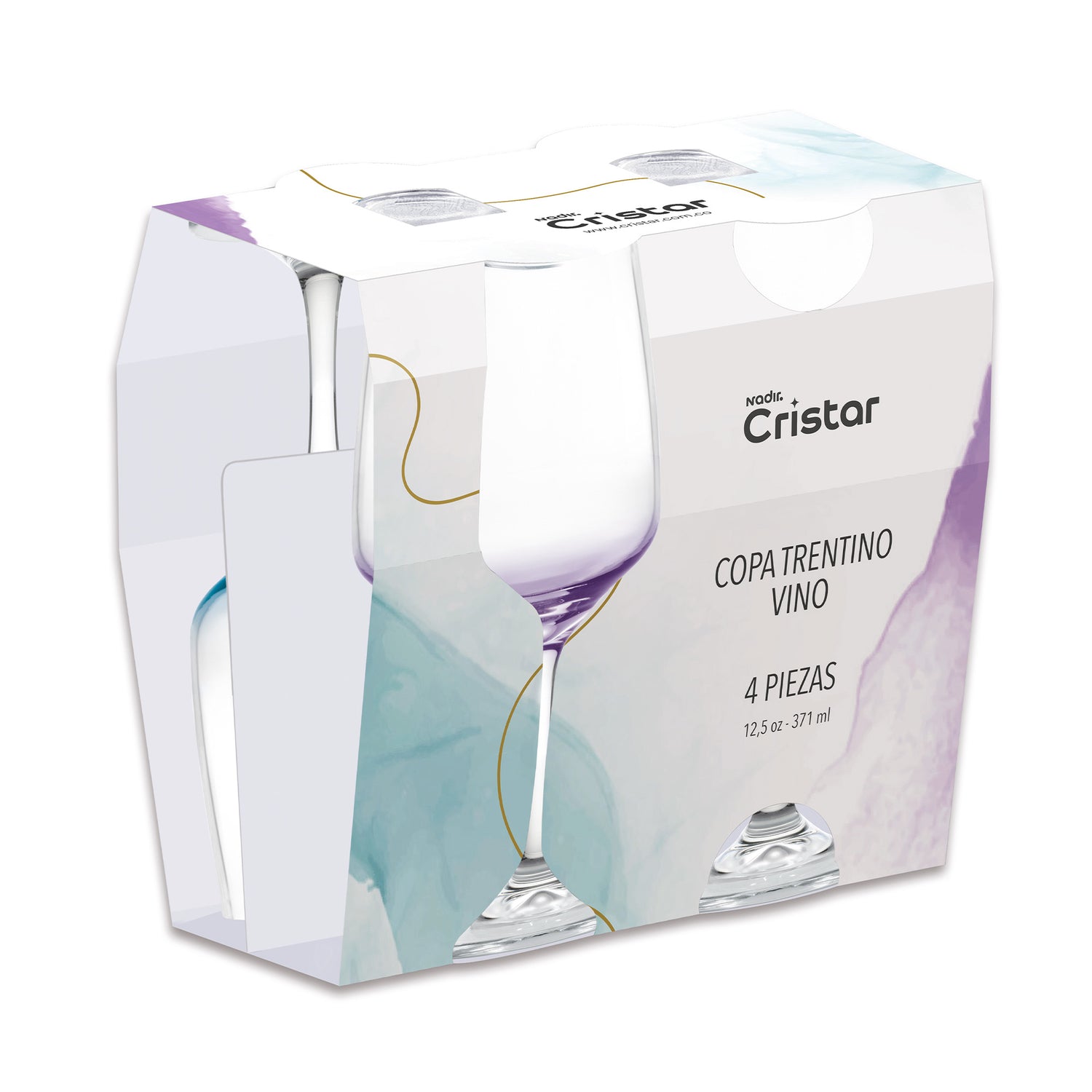 Copa Trentino Vino Canastilla x 4 Unidades