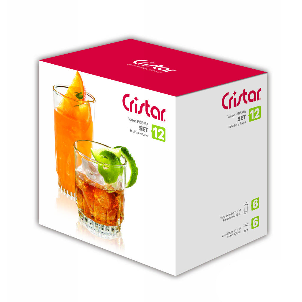 Set Prisma Vasos Estuche x 12 Unidades