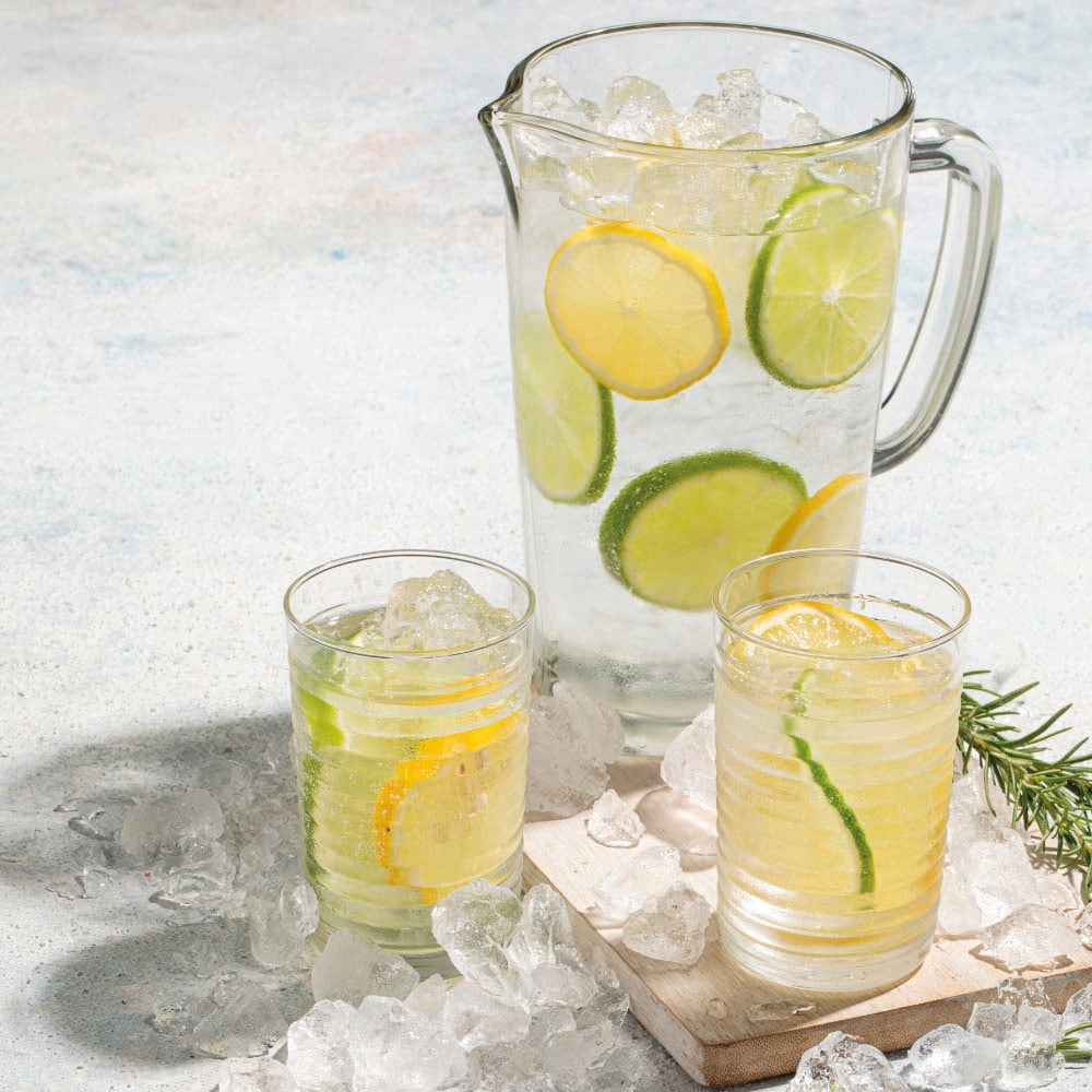 Set Jarra + Vaso Rayas Tu Mesa x 5 Unidades