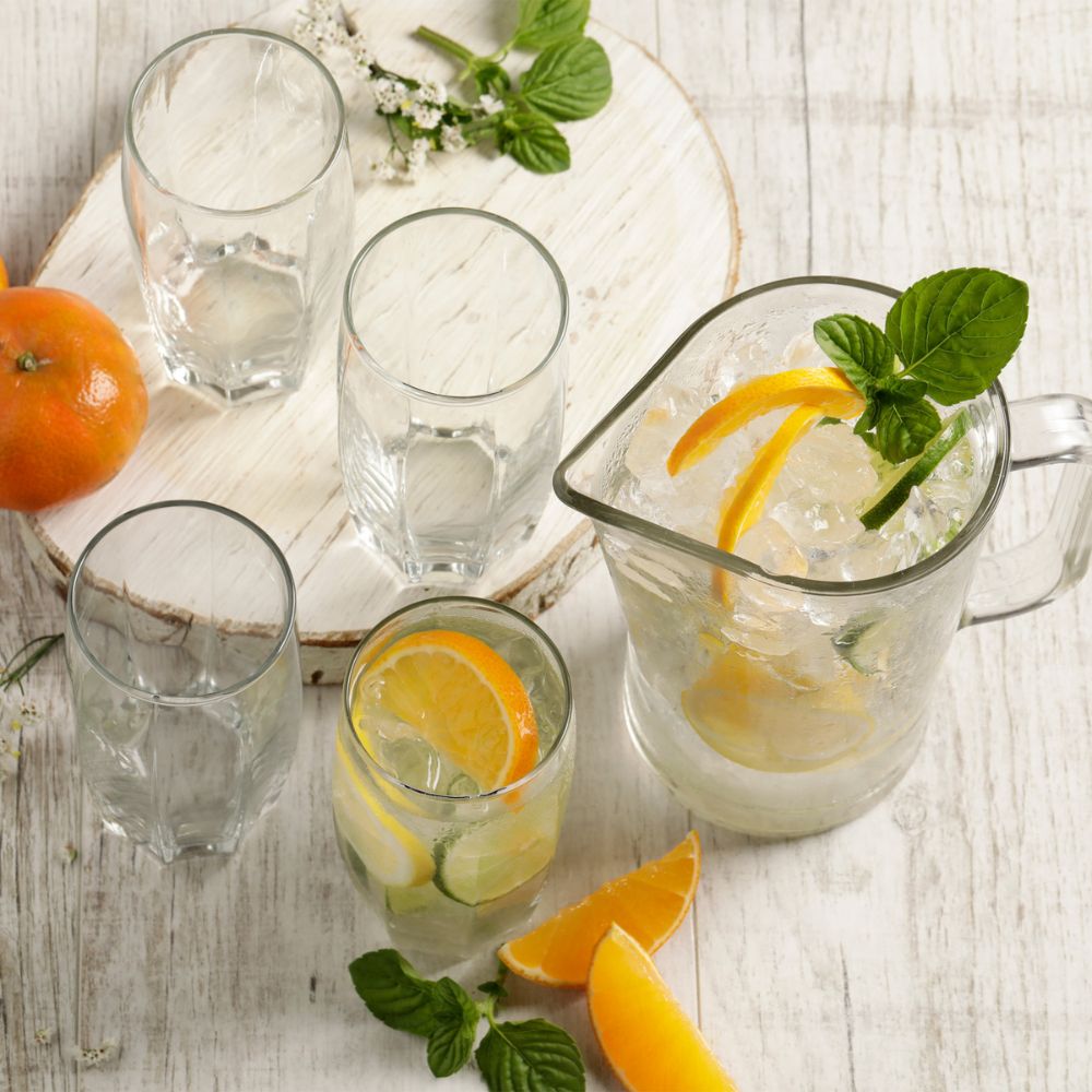 Set Venecia Jarra + Vasos Tu Mesa x 5 Unidades