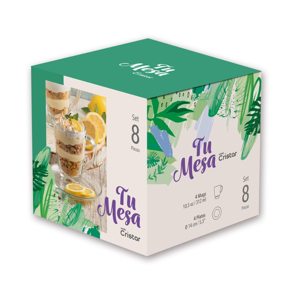 Set Mug Pergamino Tu Mesa x 8 Unidades