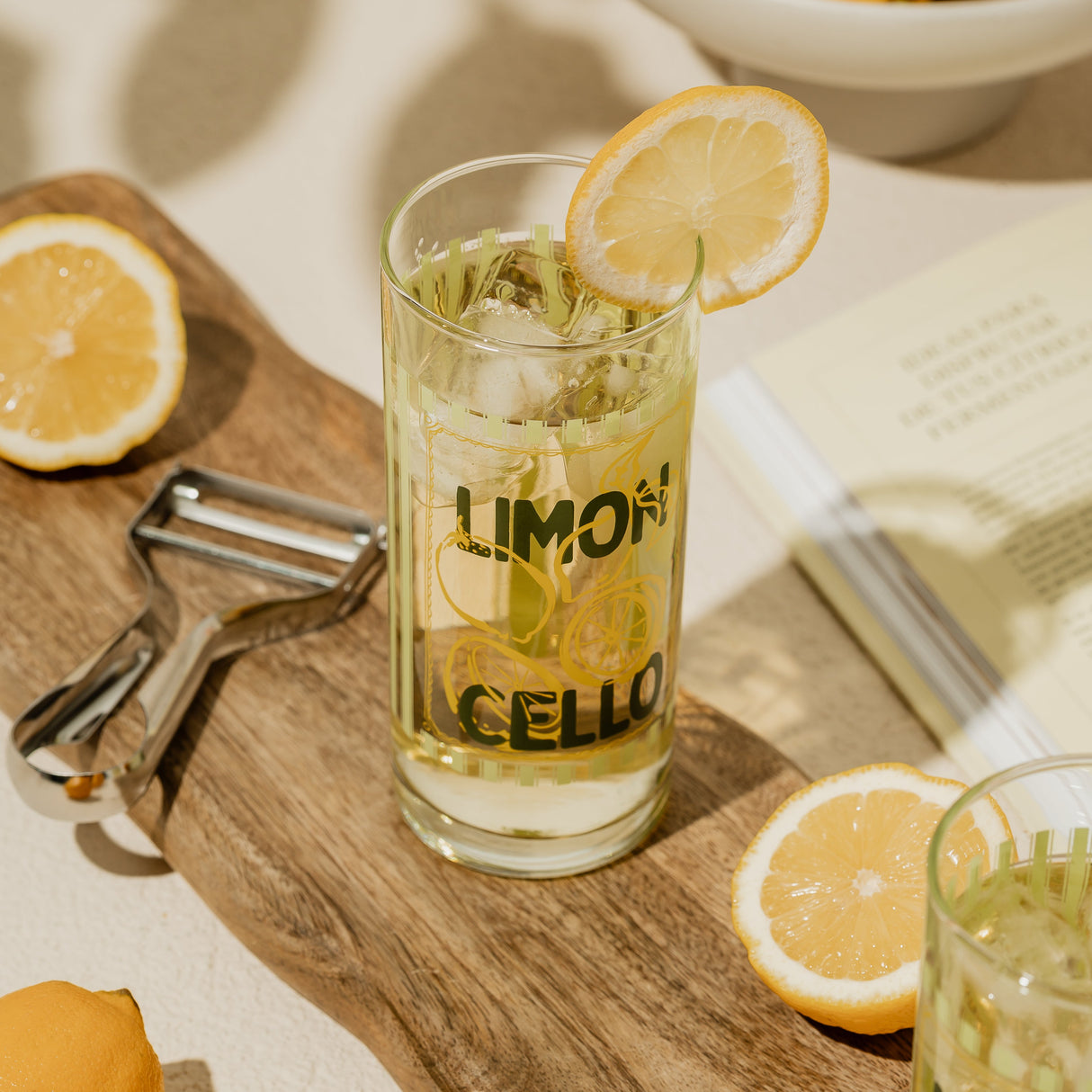 Set Vaso Lexington Decorado Limoncello x 4 Unidades