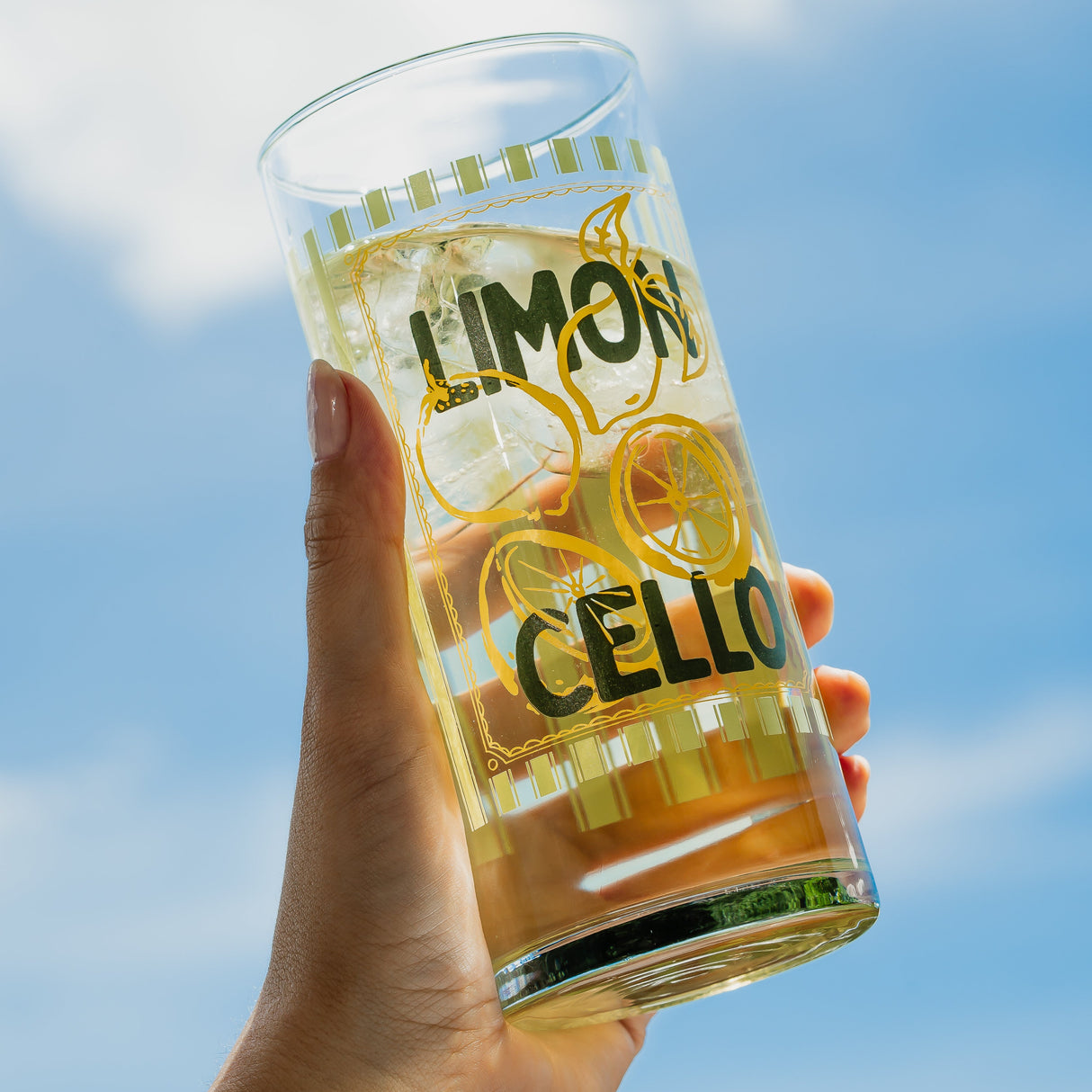 Set Vaso Lexington Decorado Limoncello x 4 Unidades
