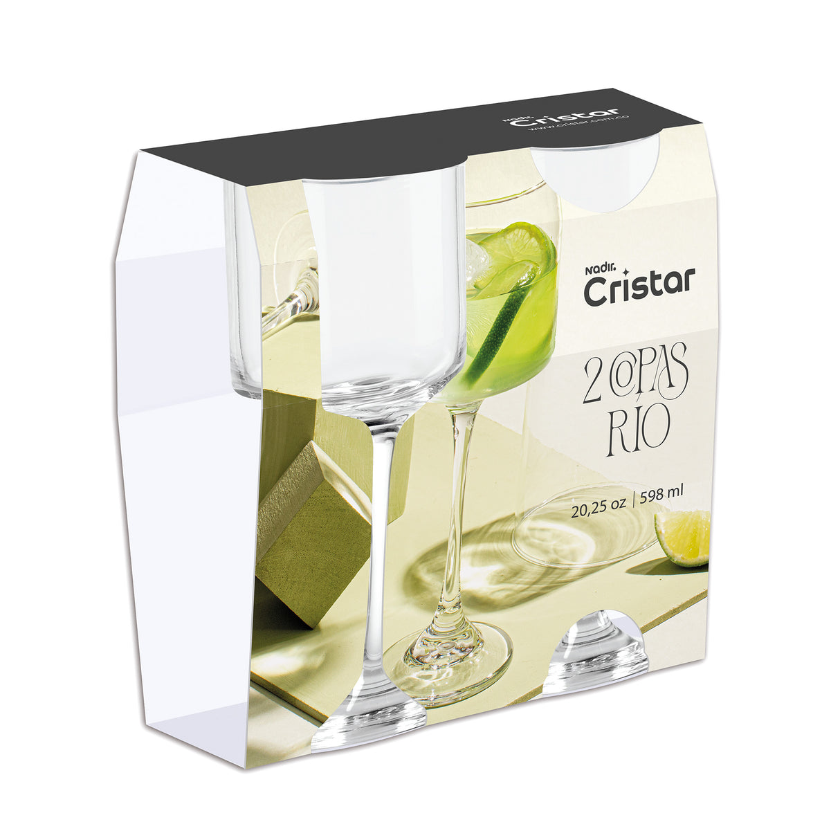 Caja por dos unidades de la Copa Río Cóctel