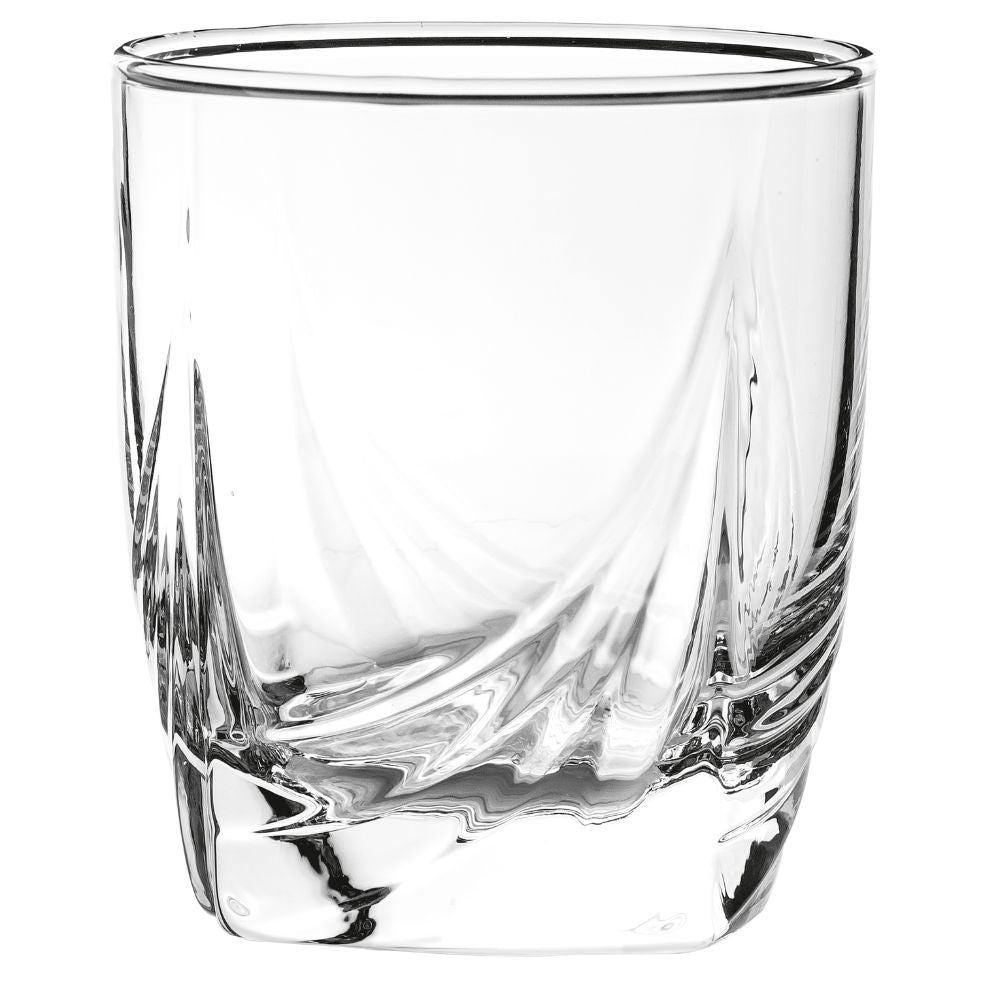 Un vaso de vidrio strauss rocks, para tragos cortos, vacío