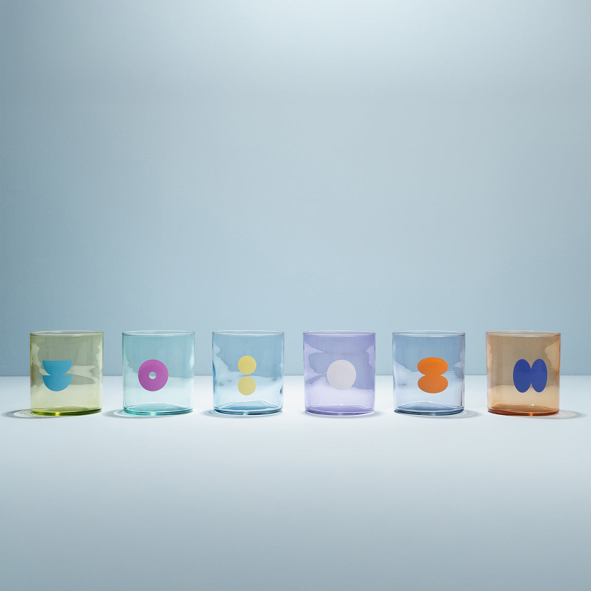 6 vasos del set Rio rocks bubble toy