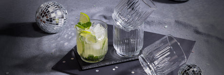 Vasos rocks de Cristar aniversario para tragos cortos