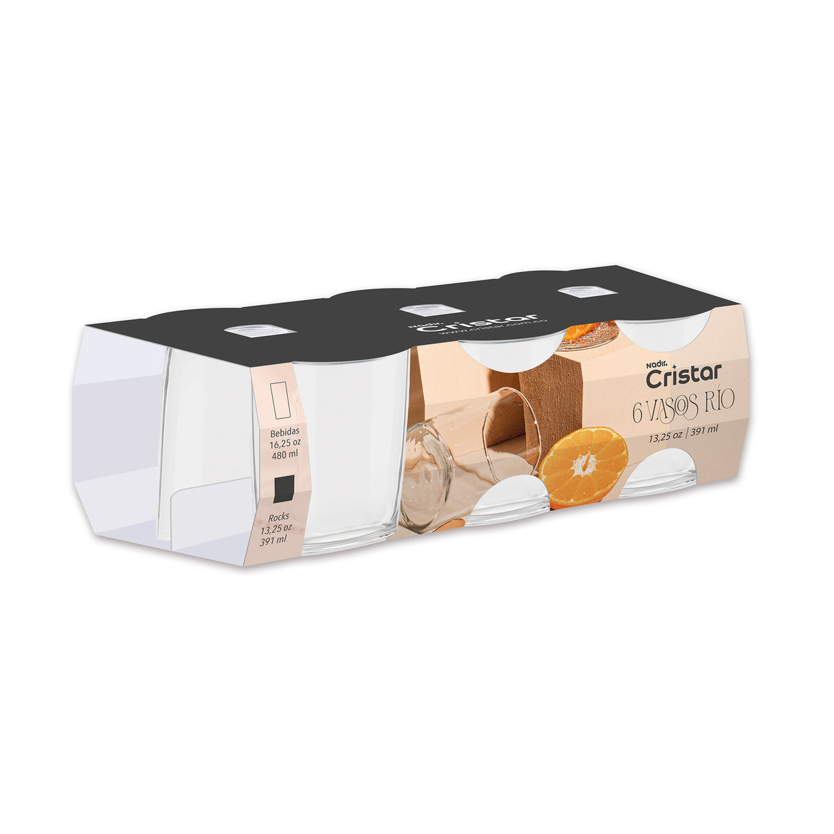 Vaso Rio Rocks Canastilla x 6 Unidades