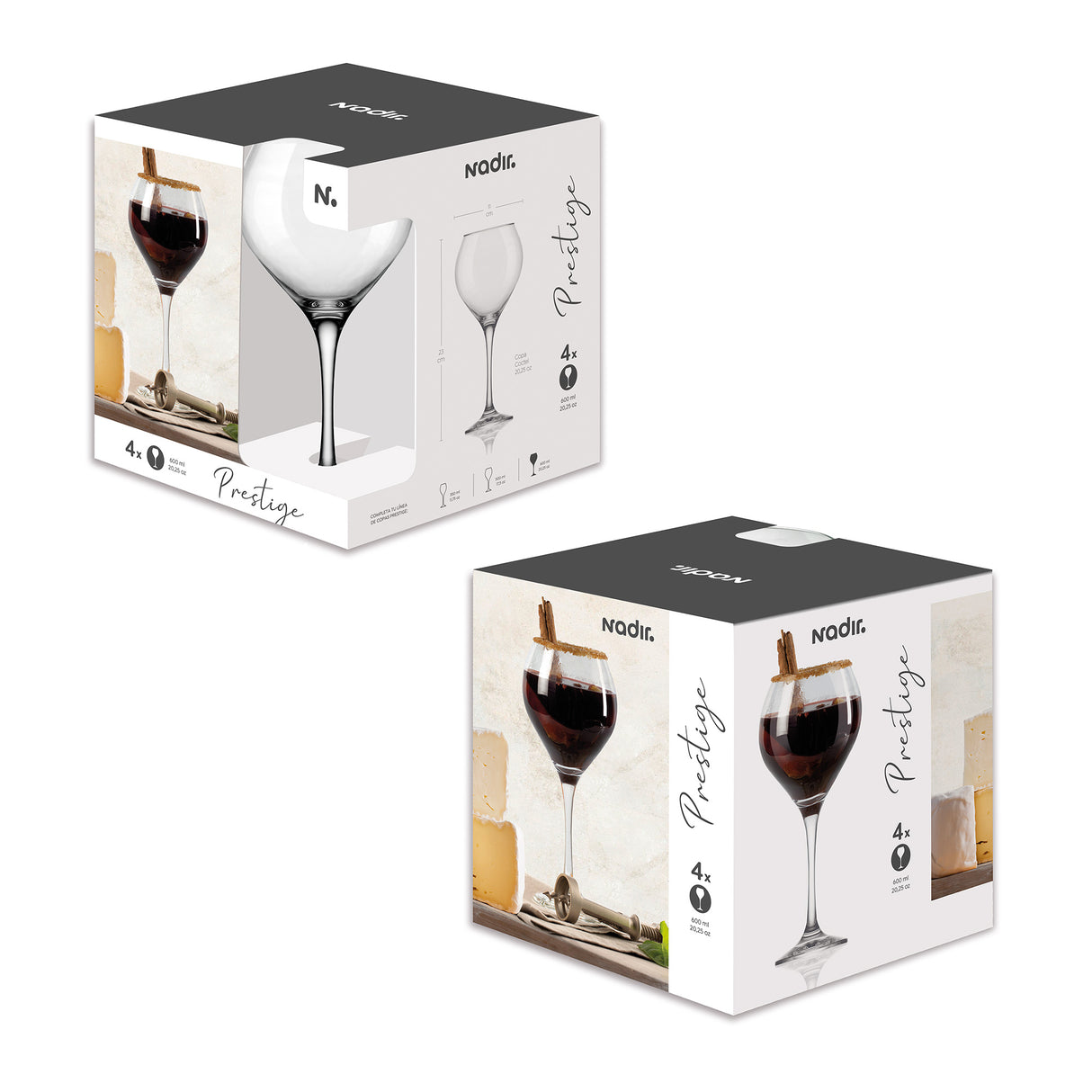 Set Copa Prestige Champaña Nadir x 4 Unidades