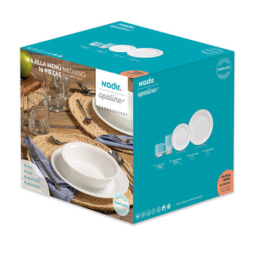 Vajilla Menú Nadir Opaline x 16 Unidades