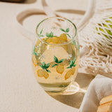 Set Vasos Mikonos Decorado Limoni x 4 Unidades