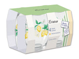 Set Vasos Mikonos Decorado Limoni x 4 Unidades