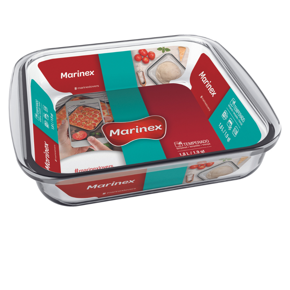Refractaria Marinex Cuadrada Mediana x 1 Unidad | 1.8 Litros – Tienda ...