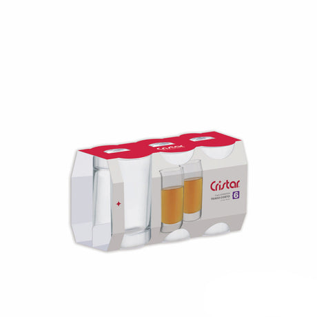 Canastilla del shooter lexington por 6 unidades, vasos de vidrio para tragos cortos