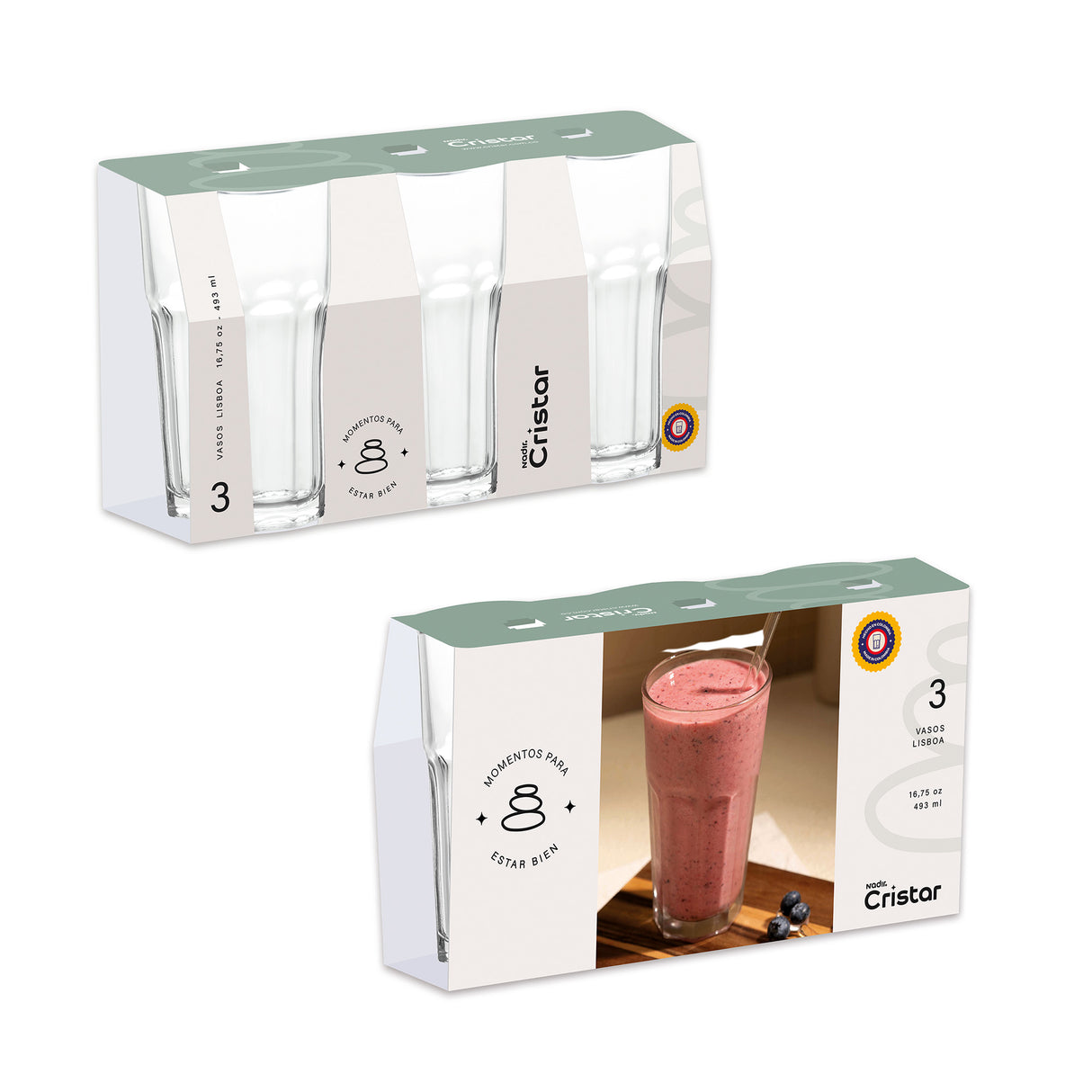 Canastilla del vaso lisboa por 3 unidades