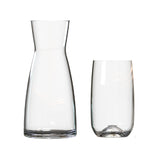Decanter y vaso de vidrio del set agua concept