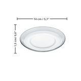 Medidas del plato para té de la vajilla stylo vidrio: Alto: 1, 5 cm / 0,59" Diámetro: 14 cm / 5"