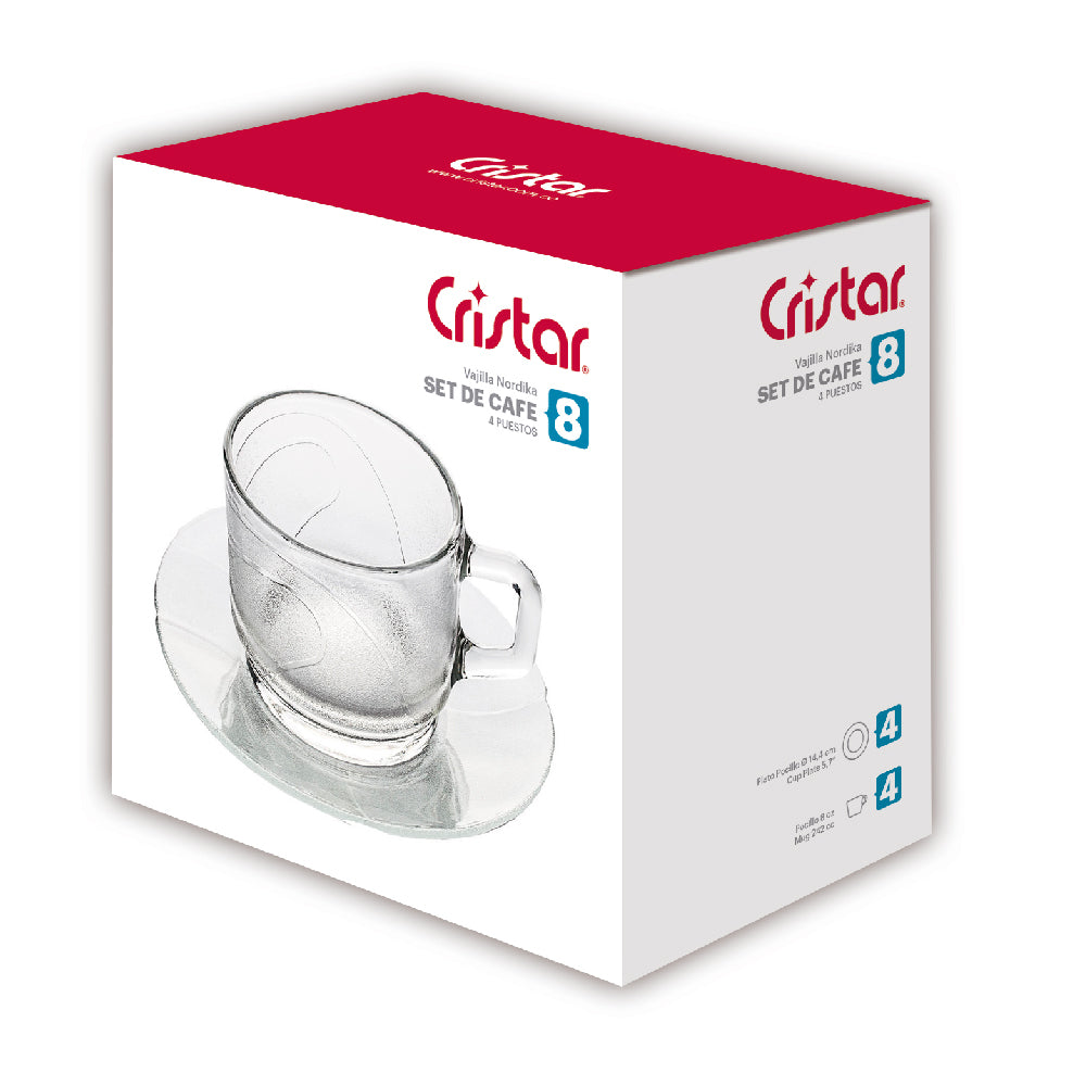 Caja del Set Café Cristar por 8 unidades