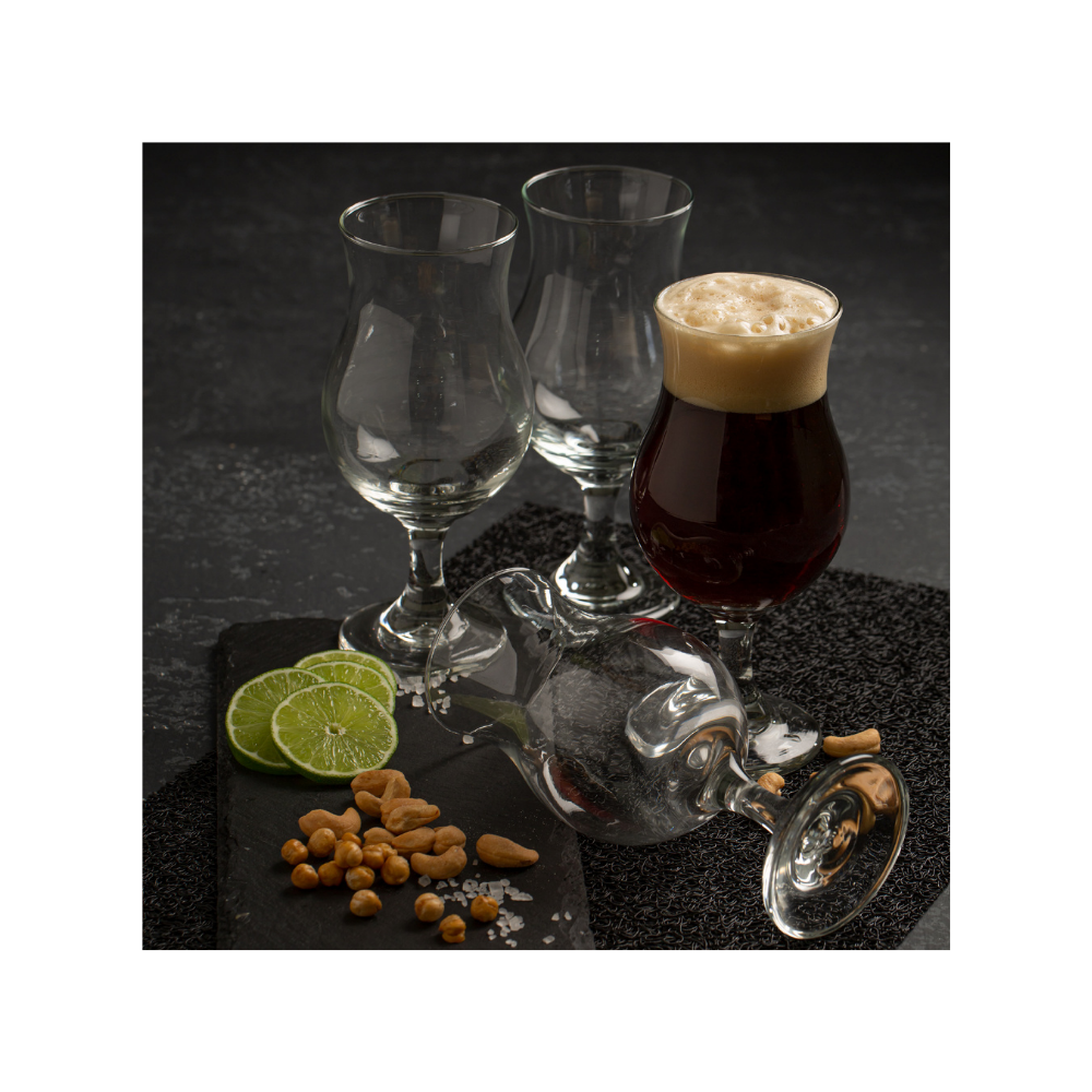 Cuatro copas de vidrio del set praga Live
