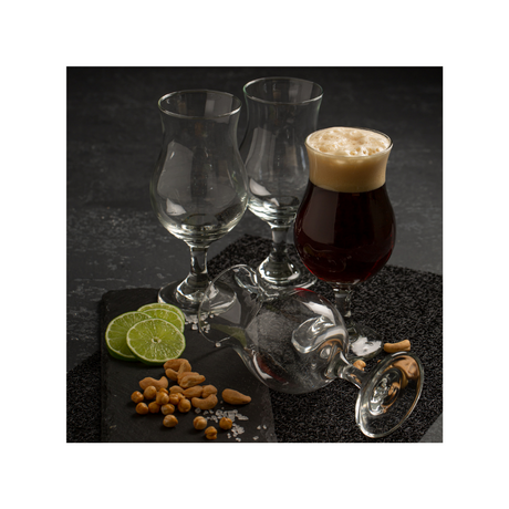 Cuatro copas de vidrio del set praga Live