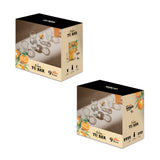 Caja del Set Shots Tu Bar. 9 piezas que incluye: 1 decanter, 4 shooters, 4 vasos