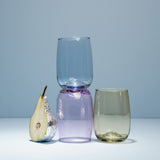 tres vasos rocks del set Cristar x Toy