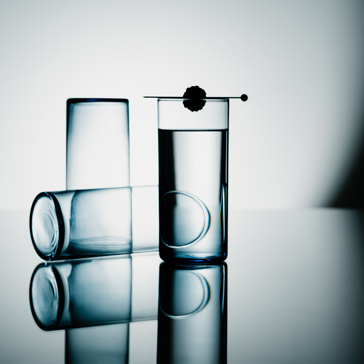 Tres vasos para bebidas, modelo rio de la colección elemental