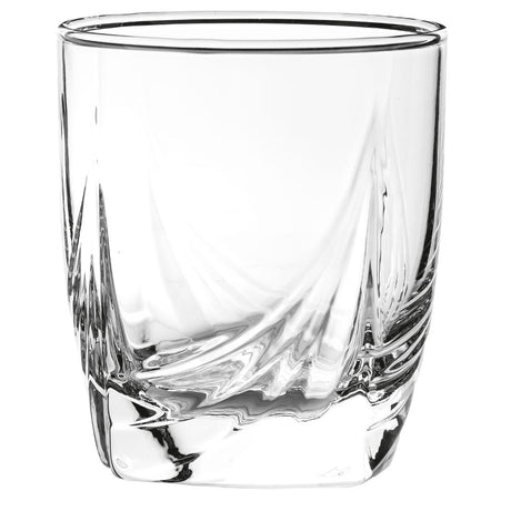 Un vaso de vidrio strauss rocks, para tragos cortos, vacío