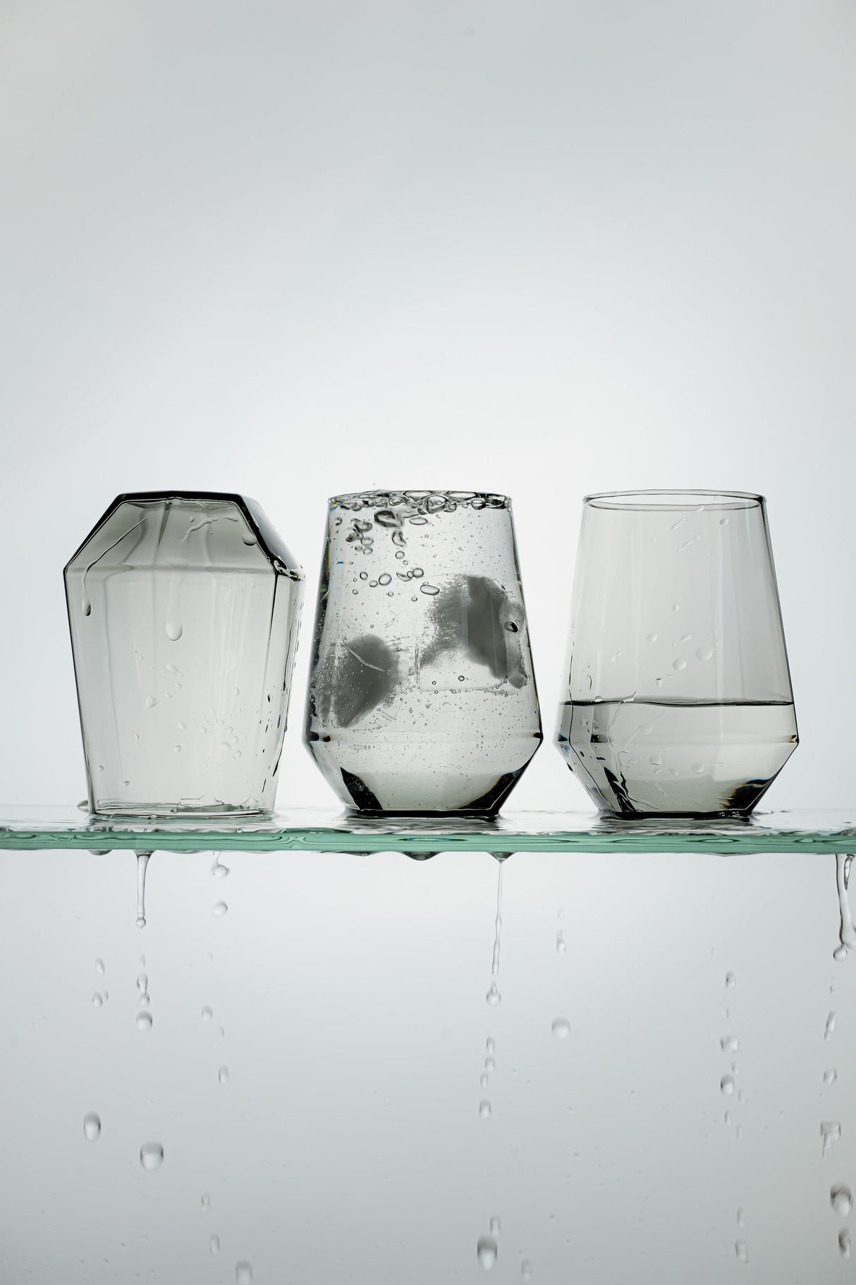 Tres vasos Roterdam de la colección Elemental