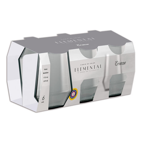 Vasos Rotterdam por 6 unidades Colección Elemental 