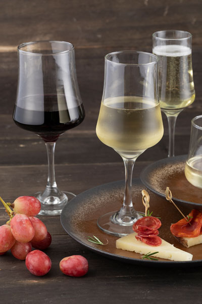 Copa Vino Blanco con madera – RCristal venta de copas de cristal para vino  y otras bebidas.