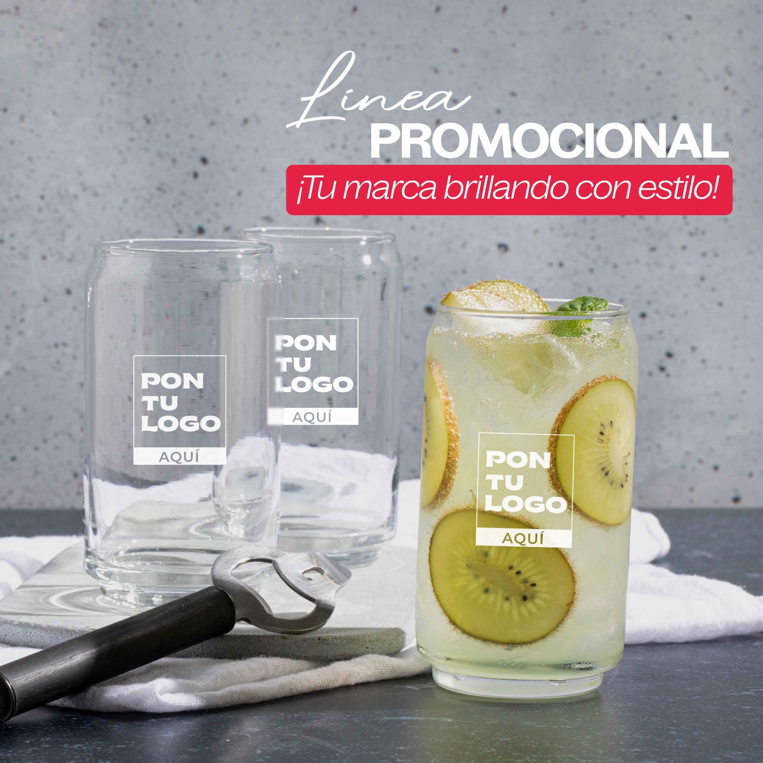 Vasos personalizados con logo de marca